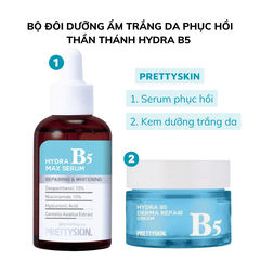 Bộ Đôi Dưỡng Ẩm Trắng Da Phục Hồi Thần Thánh HYDRA B5 PRETTYSKIN - Siêu Phẩm Serum + Kem Dưỡng