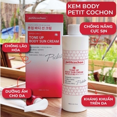 Kem Dưỡng Trắng Da Body Chống Nắng Nâng Tone Petit Cochon Tone Up Body Sun Cream SPF50+ PA+++ 240ml