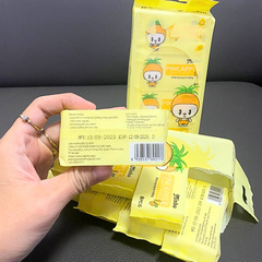 Khăn ướt mini Pineapple bỏ túi, khăn giấy ướt không mùi nhỏ gọn tiện lợi an toàn cho bé Minho