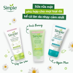 Sữa Rửa Mặt Dạng Gel Simple Dành Cho Da Nhạy Cảm Kind To Skin Refreshing Facial Wash Gel 150ml