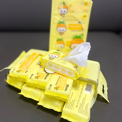 Khăn ướt mini Pineapple bỏ túi, khăn giấy ướt không mùi nhỏ gọn tiện lợi an toàn cho bé Minho