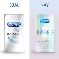 Bao Cao Su Durex Invisible Extra Thin Extra Sensitive Hộp 10 Cái