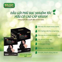 Lẻ 1 Gói Dầu Gội Nhuộm Tóc Hữu Cơ Thiên Nhiên KRUSH 25ml Anh Quốc Chính Hãng