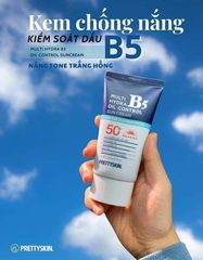 Kem Chống Nắng Pretty Skin Multi Hydra B5 Oil Control Sun Cream SPF 50+/PA++++ - Phục Hồi Dưỡng Trắng Dành Cho Da Dầu