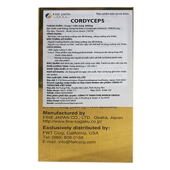 Viên Uống Đông Trùng Hạ Thảo Fine Japan Cordyceps Nhật Bản 120 Viên