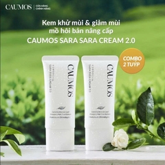 Kem Khử Mùi Không Cồn CAUMOS SARA SARA Cream 2.0 – Bản Nâng Cấp Khô Thoáng Nhẹ Tênh, Chiết Xuất Trà Xanh Nhật Bản