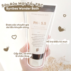 Sữa Rửa Mặt Tẩy Tế Bào Chết Byvibes Wonder Bath PHA 5.5 PH Balancing PHA Cleansing Foam