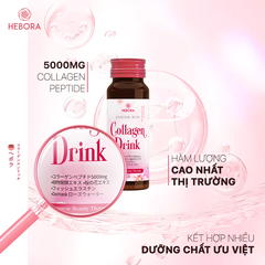 Nước Uống Hebora Collagen Drink Nhật Bản (Set 10 Chai)