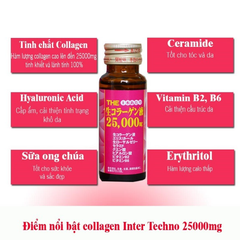 Nước Uống Collagen Inter Techno Nhật Bản 25000mg (Hộp 10 Chai X 50ml)