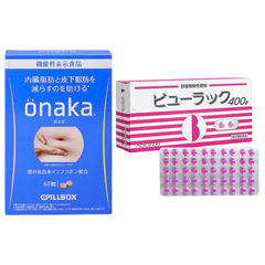Combo 1 Hộp Viên Uống Onaka Pillbox + 1 Hộp Nhuận Tràng Kokando Hỗ Trợ Táo Bón, Giảm Cân, Giảm Mỡ Bụng Hiệu Quả