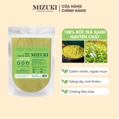 Bột Trà Xanh Nguyên Chất MIZUKI giảm mụn, mờ thâm, giảm bóng nhờn, hỗ trợ se khít lỗ chân lông, chống lão hóa