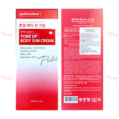 Kem Dưỡng Trắng Da Body Chống Nắng Nâng Tone Petit Cochon Tone Up Body Sun Cream SPF50+ PA+++ 240ml