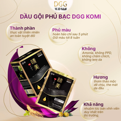 [Chính Hãng] Lẻ 1 Gói Dầu Gội Phủ Bạc DGG Komi Việt Nam Công Nghệ Độc Quyền Nhật Bản Nhuộm Tóc Thảo Dược 25ml