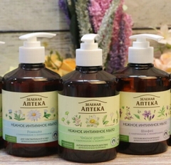 Dung Dịch Vệ Sinh Phụ Nữ Làm Dịu Da, Ngăn Ngừa Vi Khuẩn, Cân Bằng Độ pH Vùng Kín Zelenaya Apteka 370ml