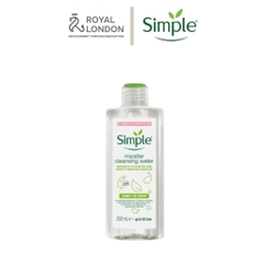 Combo Chăm Da Cơ Bản SIMPLE Nước Tẩy Trang 200ml + Sữa Rửa Mặt 150ml + Toner 200ml + Sữa dưỡng 125ml