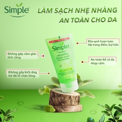 Sữa Rửa Mặt Dạng Gel Simple Dành Cho Da Nhạy Cảm Kind To Skin Refreshing Facial Wash Gel 150ml