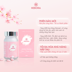 Viên uống hương tự thân Hebora Premium Sakura Damask Rose Nhật Bản 60 Viên