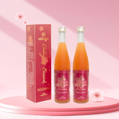 Combo 2 Chai Nước Uống Hebora Collagen Enrich Damask Rose Water Nhật Bản 500ml