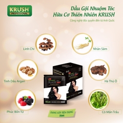 Dầu Gội Phủ Bạc Krush Anh Quốc Hộp 10 Gói x 25ml - Màu Đen Tự Nhiên