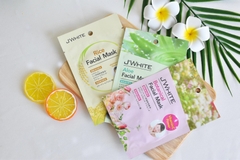 Mặt Nạ Dưỡng Da J'WHITE Facial Mask - Vitamin C Powder Chiết Xuất Lô Hội/Gạo/Thảo Mộc/Trà Xanh 25g Nhật Bản