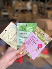 Mặt Nạ Dưỡng Da J'WHITE Facial Mask - Vitamin C Powder Chiết Xuất Lô Hội/Gạo/Thảo Mộc/Trà Xanh 25g Nhật Bản