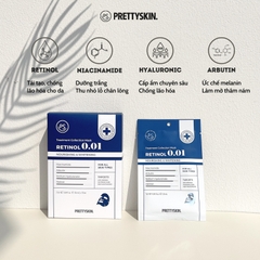 Combo 3 Miếng Mặt Nạ Dưỡng Trắng Phục Hồi Da PrettySkin Treatment Collection Mask 25ml (Hydra B5, Glutathione, Retinol)