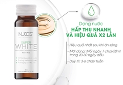Collagen Uống Trắng Da Mờ Thâm Nám Nucos Super White 50Ml X 10 Chai