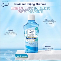 Nước súc miệng không cồn Ora2 vị bạc hà tự nhiên