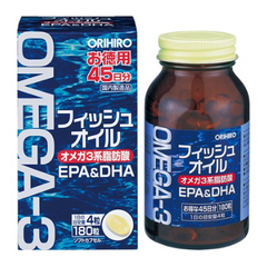 Viên Uống Dầu Cá Omega-3 Hỗ Trợ Tim Mạch Orihiro 180 Viên