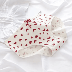 [Mã S15] Quần Lót Nữ Cotton Gân Tăm Dâu Tây Đỏ, Quần Chip Nữ Chống Vi.êm Mềm Mại Thoáng Mát