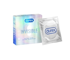 Bao Cao Su Durex Invisible Extra Thin Extra Sensitive Hộp 3 Cái