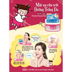 Mặt nạ rửa trôi dưỡng trắng da White Label Premium Placenta Pack 130g