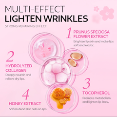 Mặt nạ môi Laikou chiết xuất hoa anh đào dưỡng ẩm làm sáng đường viền môi 6g (Nội Địa Trung)