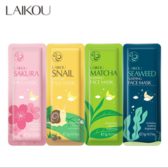 Mặt Nạ Ngủ LAIKOU Dưỡng Ẩm, Làm Sáng Da Từ Làm Sáng Da Từ Hoa Anh Đào / Ốc Sên / Trà Xanh / Tảo Biển Gói 3g