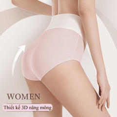 [S25] Quần Lót Nữ Đúc Su Lụa Lạnh Tàng Hình Cạp Cao Gen Bụng Thoáng Khí SEXY WOMAN