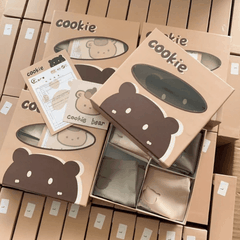 [Mã S12] Set 4 Quần Lót Su Full Hộp Gấu Cookie Cao Cấp, Quần Chip Nữ Su Lạnh Kháng Khuẩn Nâng Mông