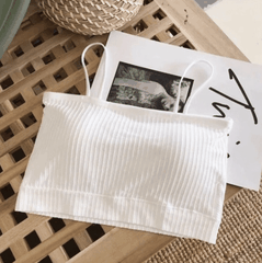 [A07] Áo Lót Quây, Áo Ngực Áo Bra Áo Ống 2 Dây Cotton Gân Tăm Có Mút Ngực Tháo Rời Freesize Từ 35-55kg