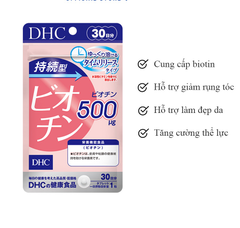 Combo Viên Uống DHC Tóc Chắc Khoẻ - Giảm Gãy Rụng 30 Ngày (Kẽm 30v & Biotin 30v)
