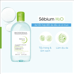 Nước Tẩy Trang Bioderma Dành Cho Da Dầu, Da Nhạy Cảm Sensibio/Sébium H2O 500ml