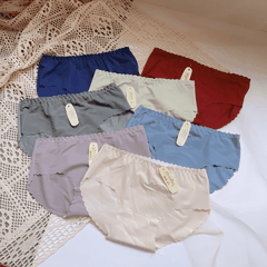[Mã S06] Combo 3 quần lót nữ thun lạnh mềm mại viền lượn sóng freesize dưới 55kg (Giao màu ngẫu nhiên)