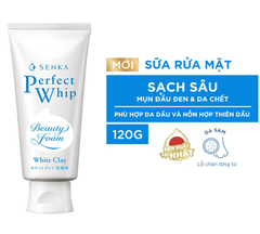 Sữa rửa mặt Senka Perfect Whip Nhật Bản 120g giúp sáng da, mờ thâm, chống lão hóa, giảm mụn