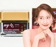 Kem Sâm Đỏ Hàn Quốc My Gold Korea Red Ginseng Aqua Wrinkle & Whitening Cream 50ml