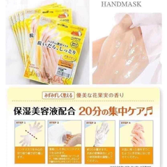 Mặt Nạ Ủ Tay, Mặt Nạ Ủ Chân Mềm Mịn Trắng Hồng Beauty World Nhật Bản 18ml (Túi 2 Cái)