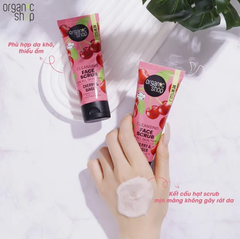 Bộ đôi Tẩy da chết mặt Oganic Shop 75ml + Sữa rửa mặt se khít lỗ chân lông Rosette 120g sáng da mịn màng