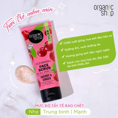 Bộ đôi Tẩy da chết mặt Oganic Shop 75ml + Sữa rửa mặt se khít lỗ chân lông Rosette 120g sáng da mịn màng