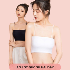 [Mã A03] Áo Ống Su Bra 2 Dây Nâng Ngực Có Mút Tháo Rời, Áo Quây Su 2 Dây Freesize Dưới 58kg