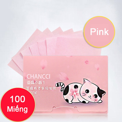 Giấy Thấm Dầu CHANCCI Hộp 100 Miếng Giúp Vệ Sinh Dầu Nhờn Thừa Trên Da Mặt Nhỏ Gọn Tiện Lợi