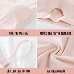 [Mã A03] Áo Ống Su Bra 2 Dây Nâng Ngực Có Mút Tháo Rời, Áo Quây Su 2 Dây Freesize Dưới 58kg