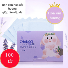 Giấy Thấm Dầu CHANCCI Hộp 100 Miếng Giúp Vệ Sinh Dầu Nhờn Thừa Trên Da Mặt Nhỏ Gọn Tiện Lợi