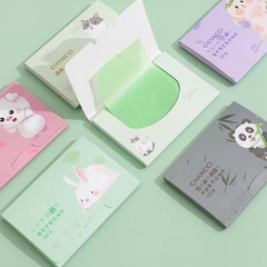 Giấy Thấm Dầu CHANCCI Hộp 100 Miếng Giúp Vệ Sinh Dầu Nhờn Thừa Trên Da Mặt Nhỏ Gọn Tiện Lợi